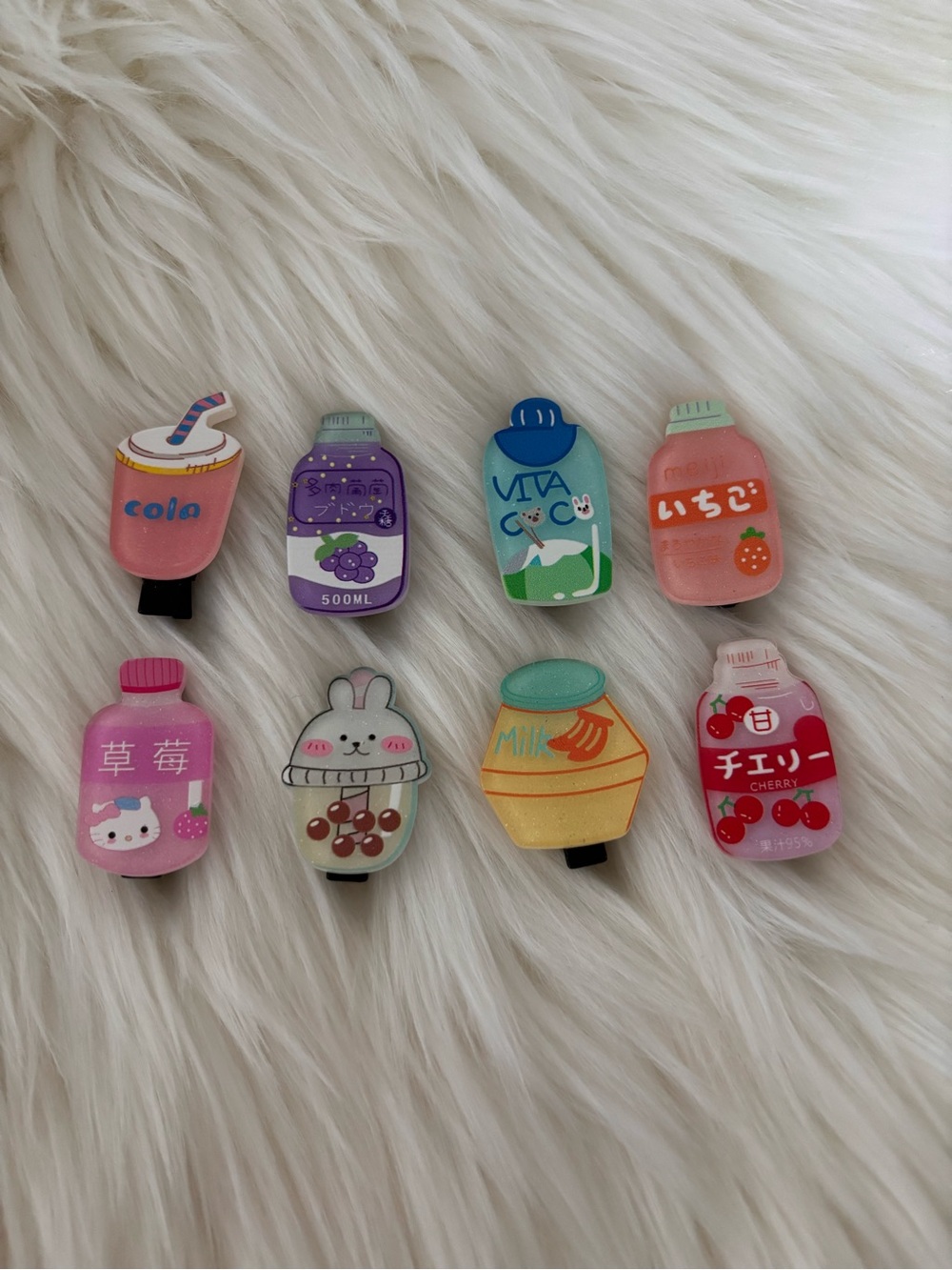 NEW Kawaii Set Mini Hair Clips (8)